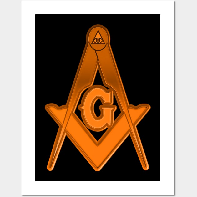 Freemason Compass Wall Art by IBMClothing